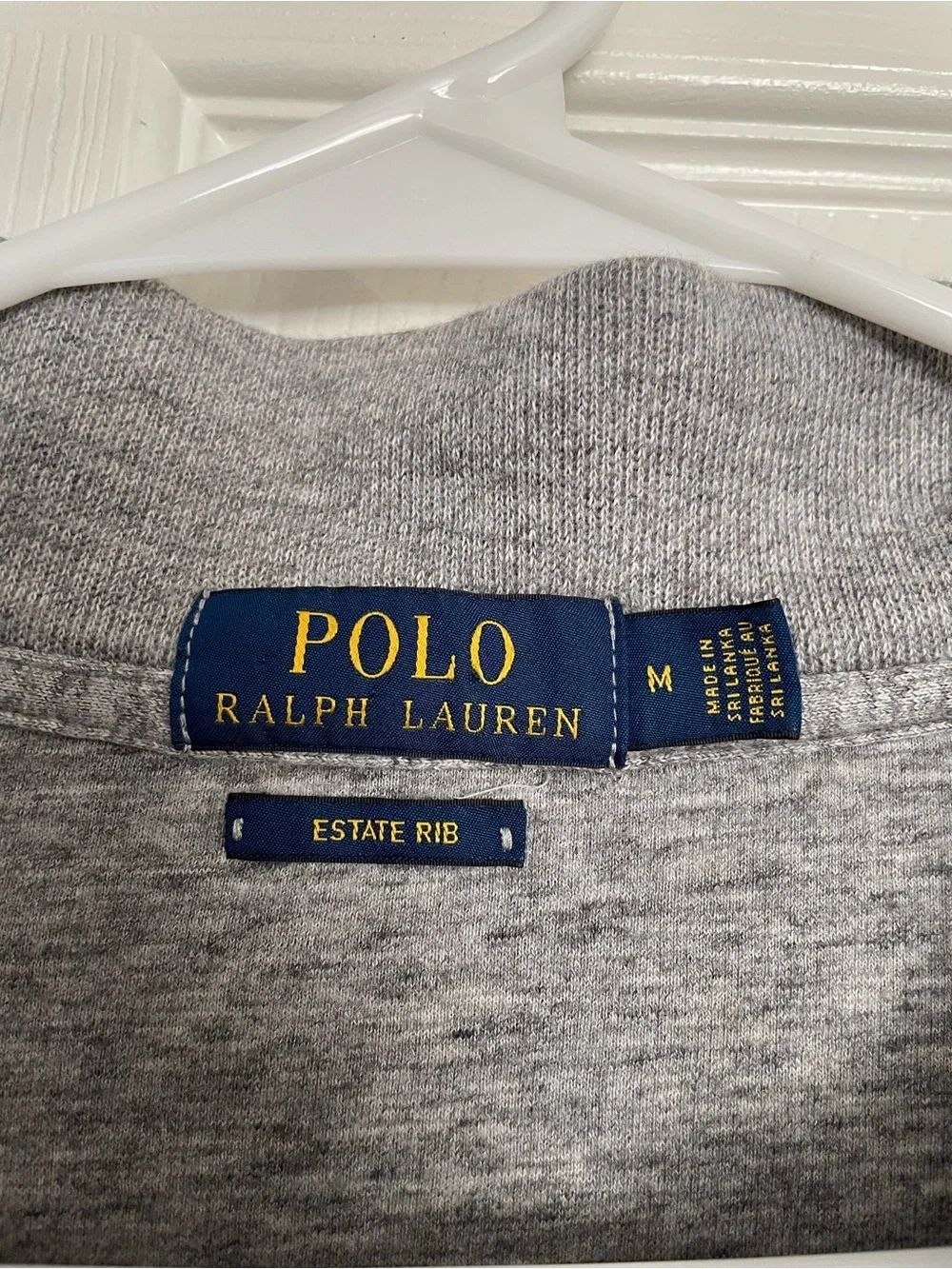 Polo Ralph Lauren Boys size Medium Gray Quarter-Zip Pullover with Navy Pony